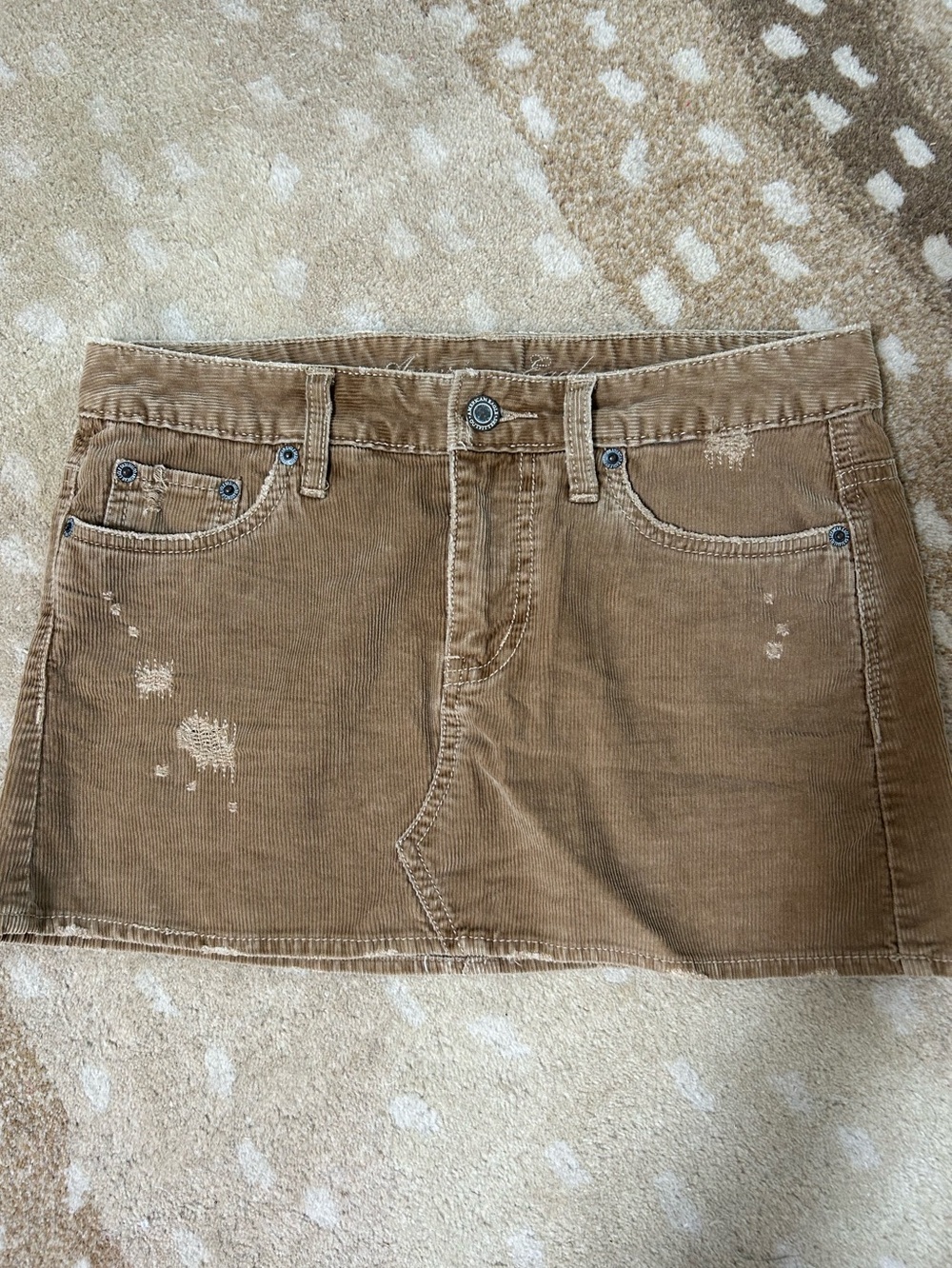 American Eagle Brown Corduroy Mini Skirt